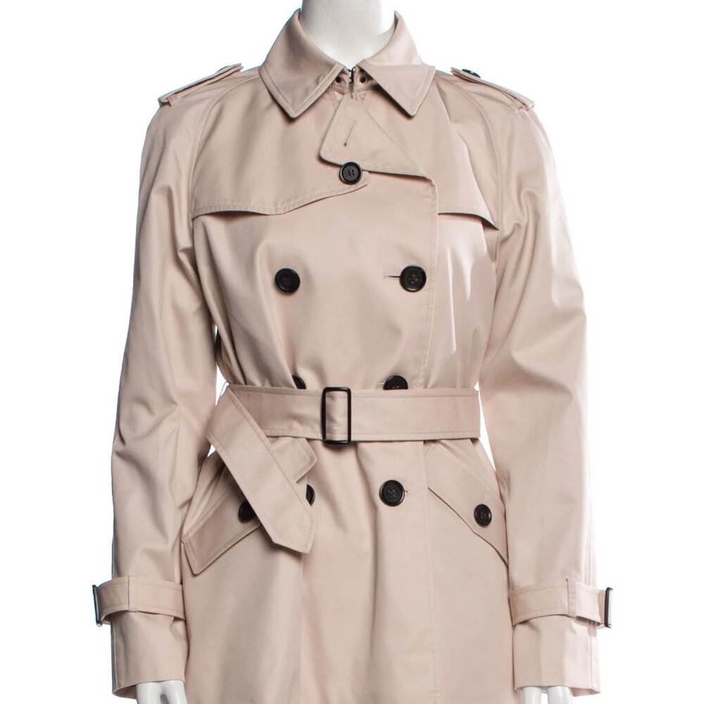 COACH Pink Trench Coat with Removable Sleeves